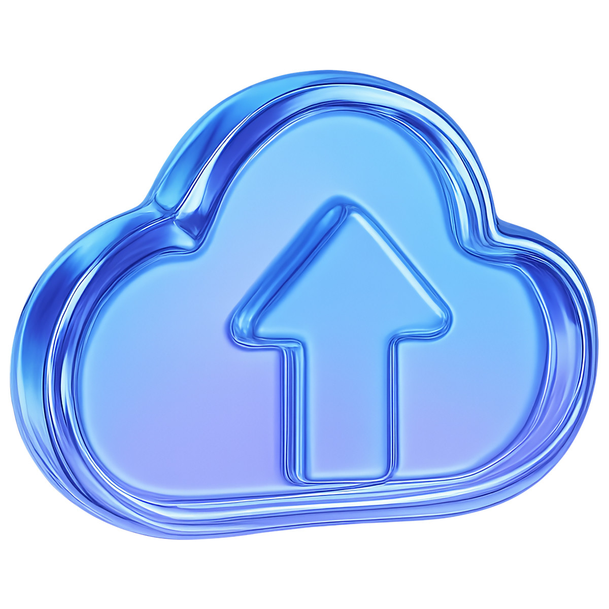 Ilustração de Nuvem vidro com seta upload em no estilo Vitrum para baixar em PNG, SVG
