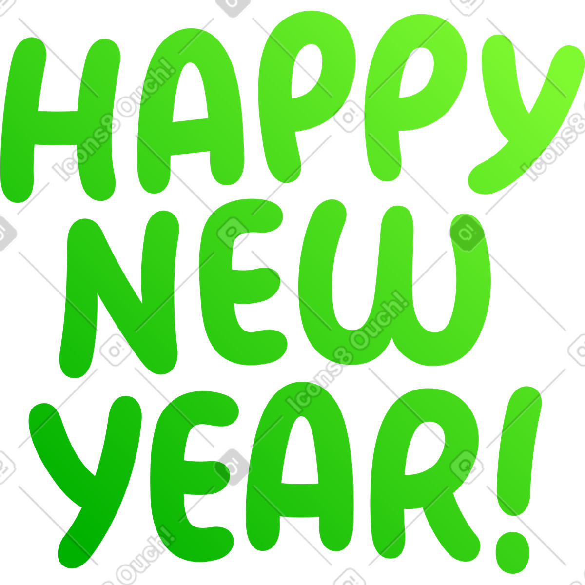 Ilustración Letras de feliz año nuevo en estilo Rocky a descargar en PNG y SVG