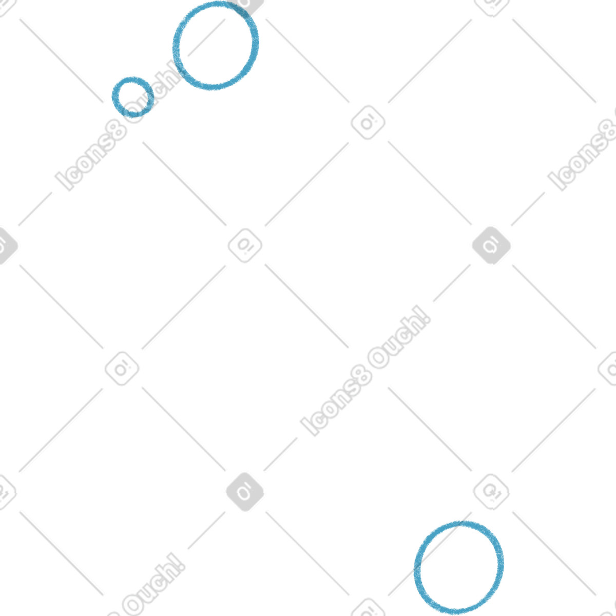Ilustração de Three blue bubbles em no estilo Tutti para baixar em PNG, SVG