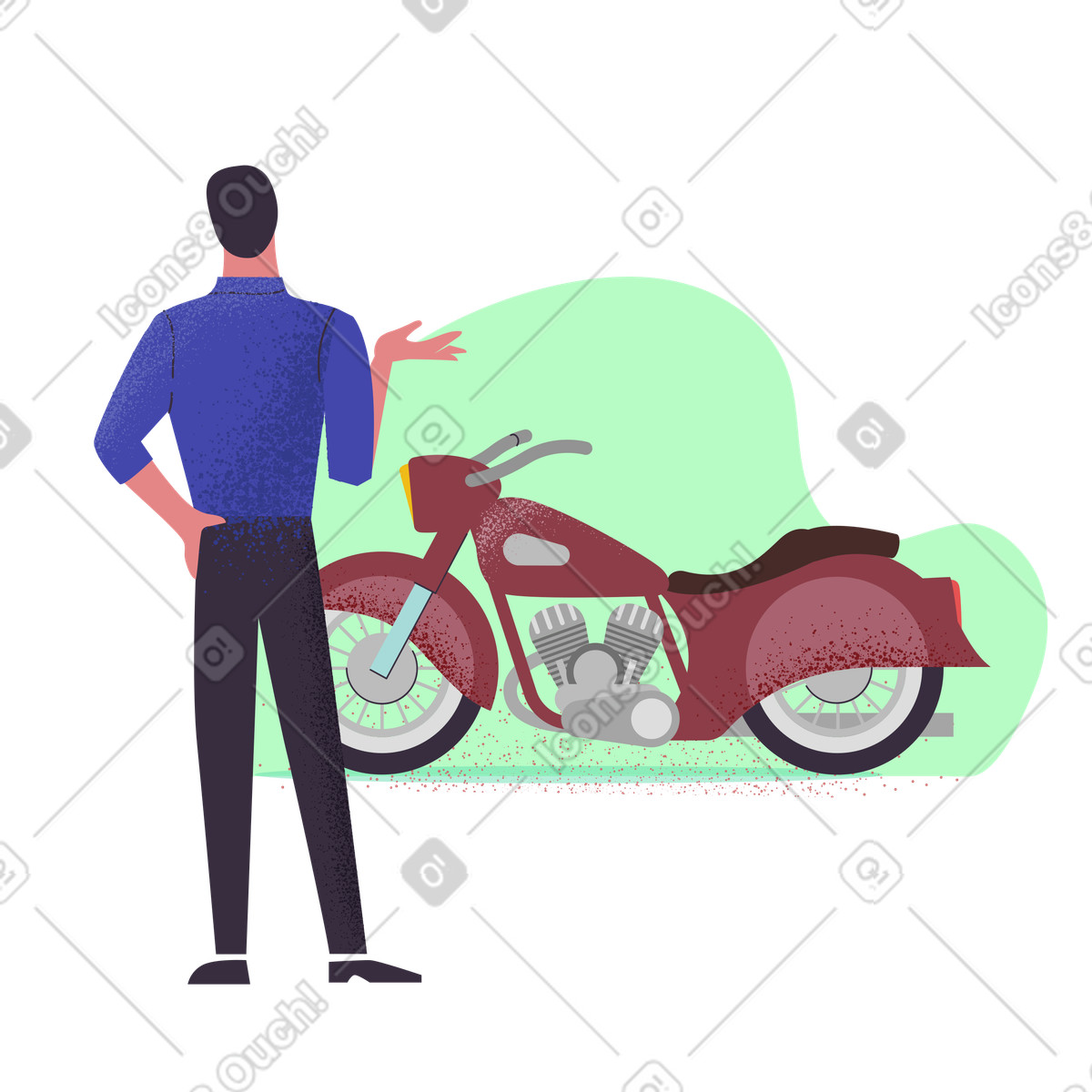Ilustração de Aproveite a moto em no estilo Pale para baixar em PNG, SVG