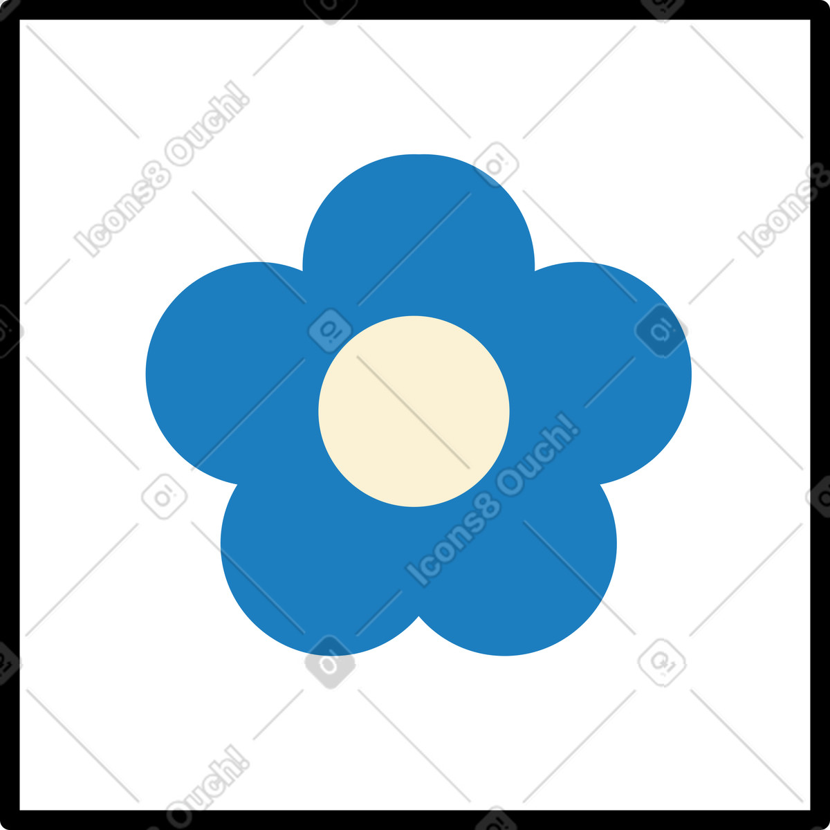 Ilustración Pintura con flor en estilo Jelly a descargar en PNG y SVG
