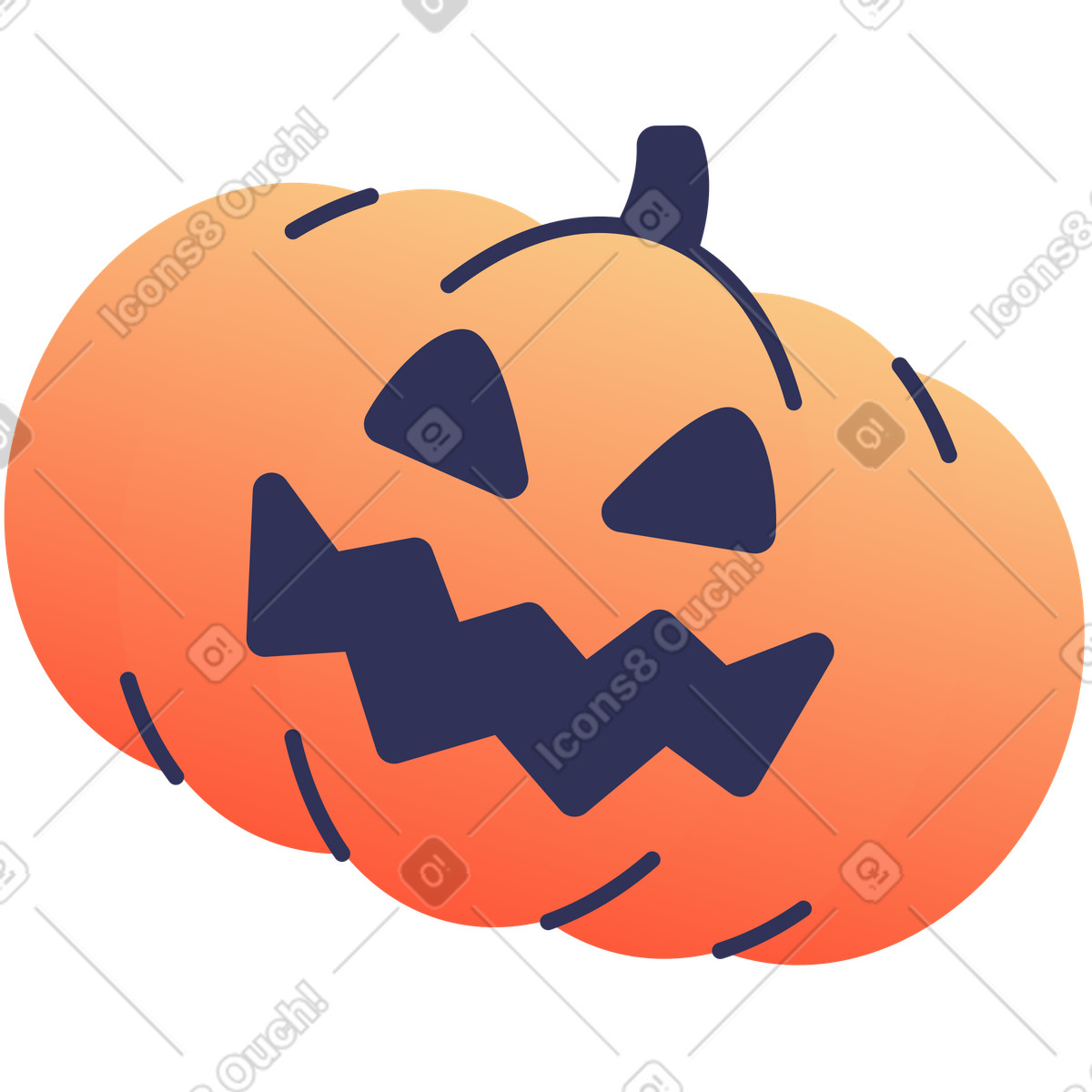 Ilustración Calabaza de halloween en estilo Beam a descargar en PNG y SVG