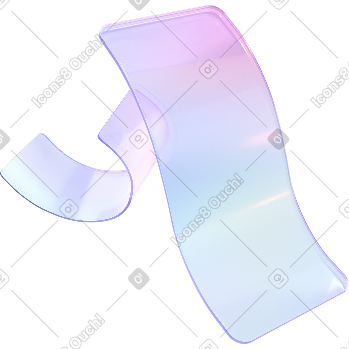 Ilustração de Small and big transparent ribbons em no estilo 3D Glassy para baixar em PNG, SVG