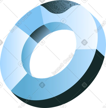 Graphique en anneau bleu PNG, SVG