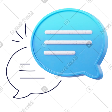 Bulle de dialogue avec lignes de texte, assistance par chat en ligne et service client, outils de communication numérique PNG, SVG