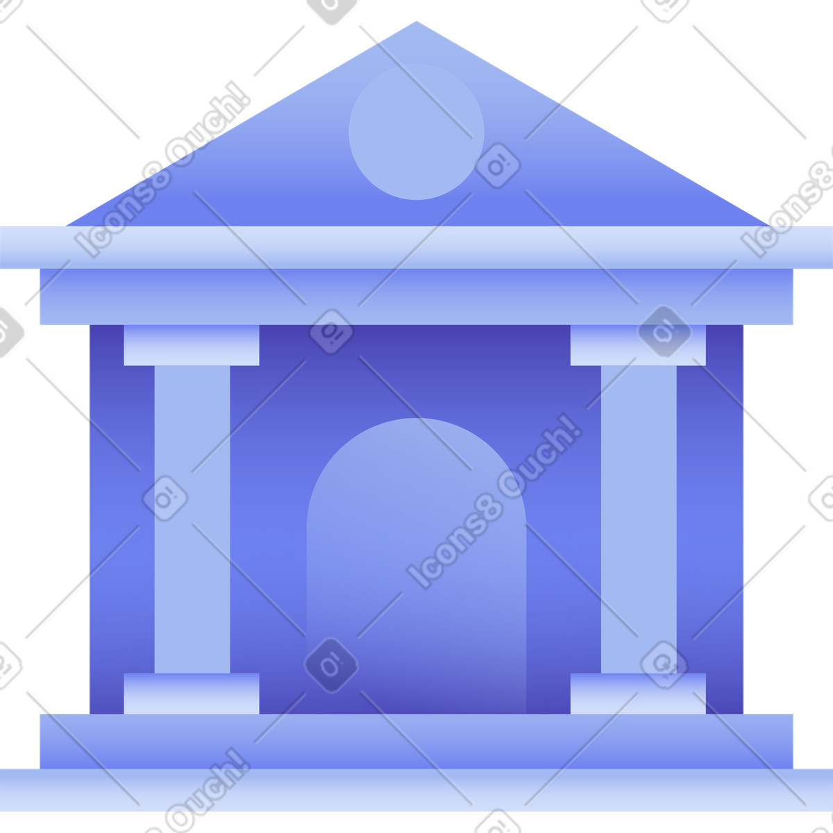 Illustration Bâtiment de la banque dans le style Levels à télécharger aux formats PNG, SVG