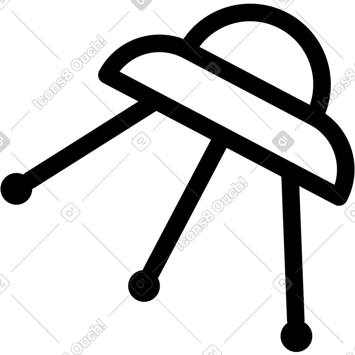 Navicella spaziale illustrazione in stile Transistor scarica in PNG, SVG