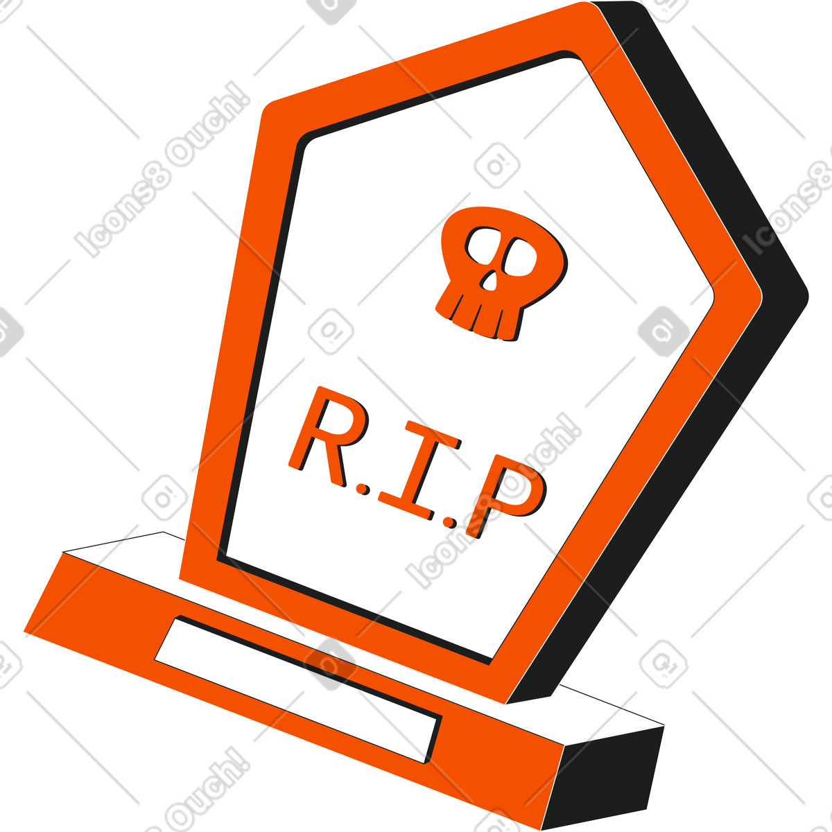 Illustration La tombe dans le style Strict à télécharger aux formats PNG, SVG