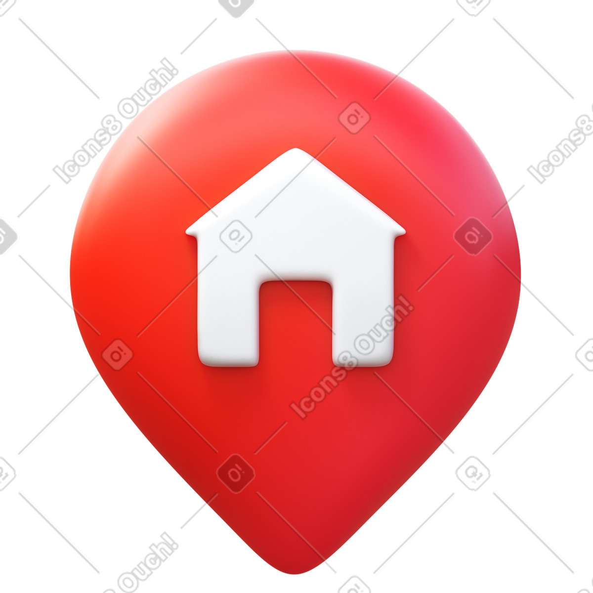 Home address-Illustration im 3D Fluency-Stil als Download in PNG, SVG