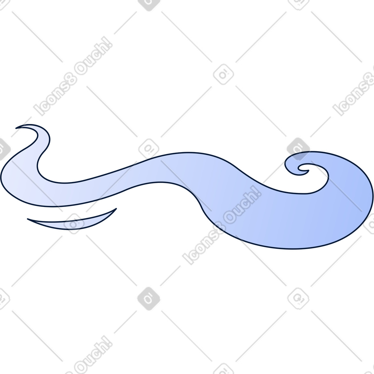 Flusso di fumo illustrazione in stile Neat scarica in PNG, SVG