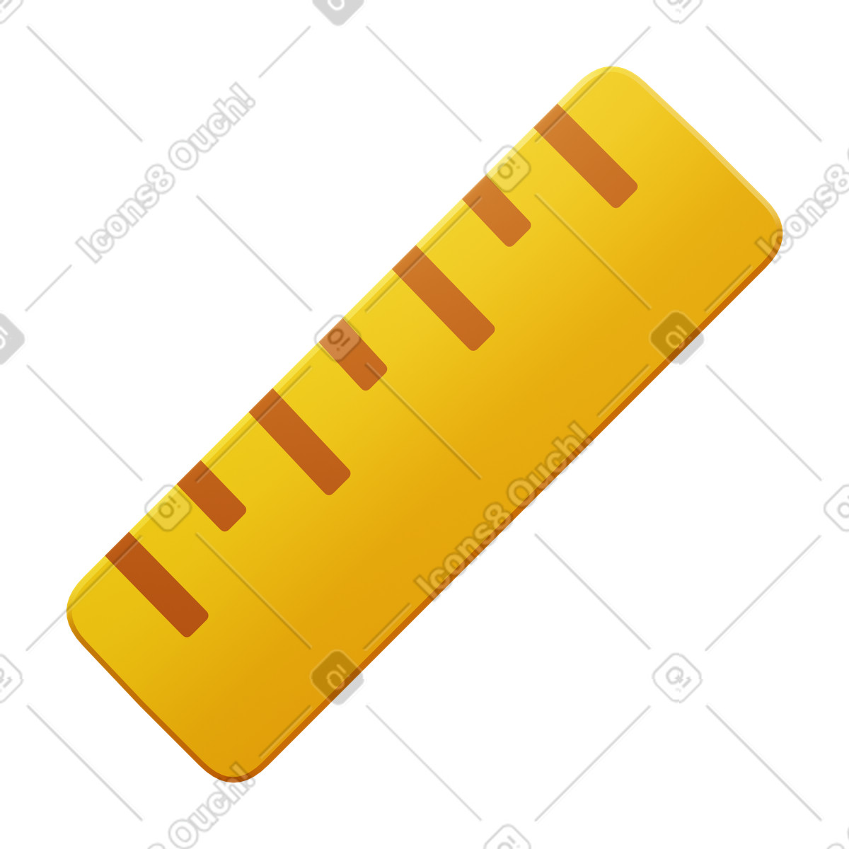 Ruler illustration for creative projects, featuring clipart in various