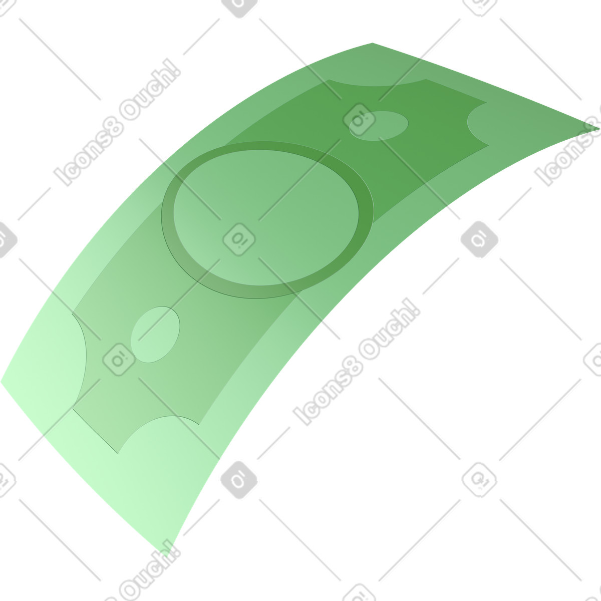 Ilustração de Nota voadora em no estilo 3D Business para baixar em PNG, SVG
