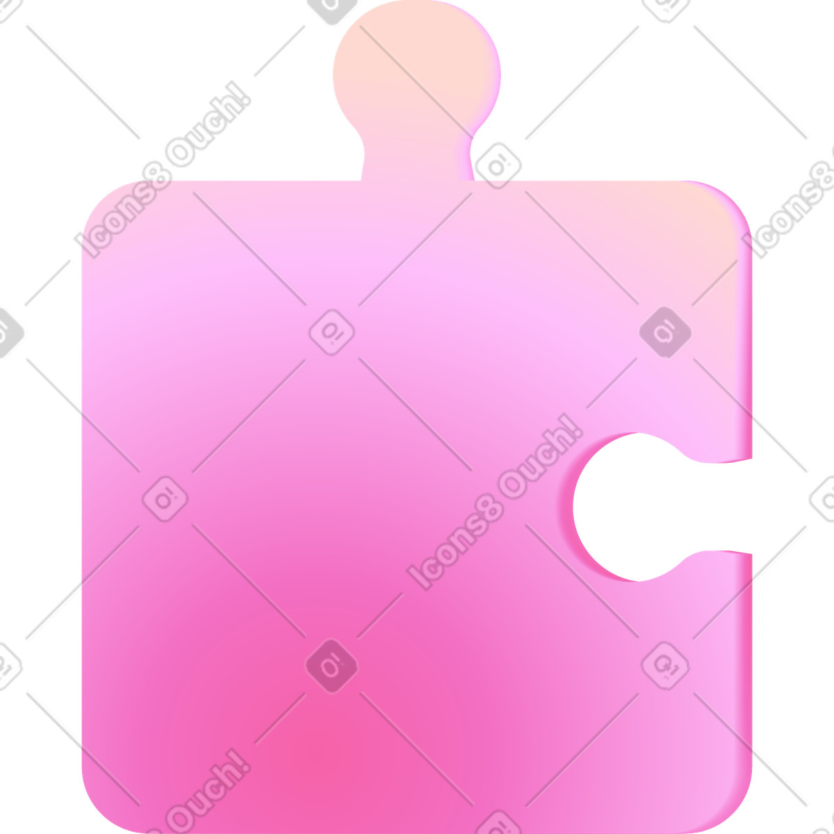 Иллюстрация Pink puzzle в стиле Puffy — скачать в форматах PNG, SVG