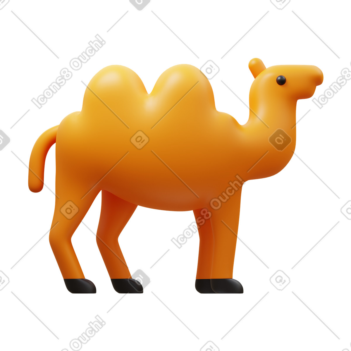 Ilustración Camello en estilo 3D Fluency a descargar en PNG y SVG