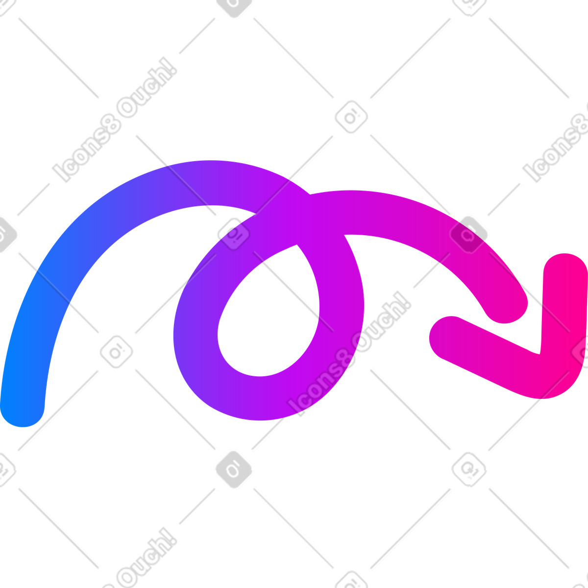 Vibrant 스타일의 오른쪽 화살표 일러스트레이션 PNG, SVG 다운로드