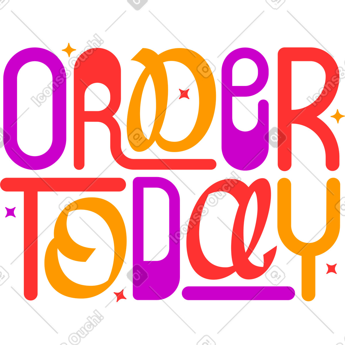 Ordine delle lettere oggi in testo stile diverse illustrazione Lettering scarica PNG, SVG