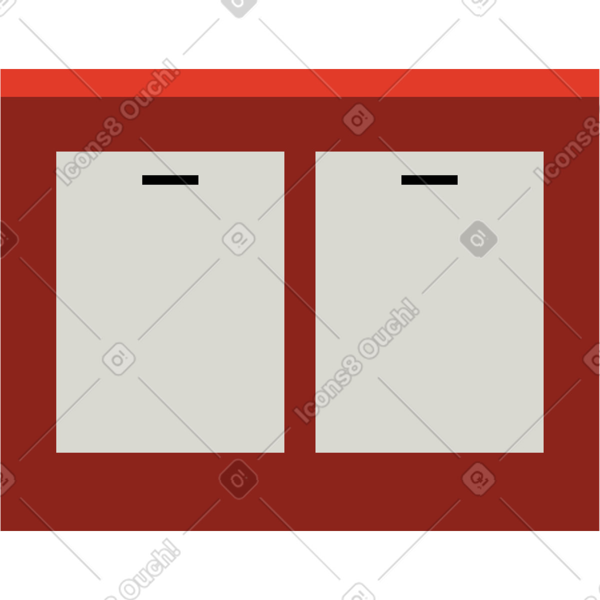 下载 Burgundy 风格的 橱柜 插画，支持 PNG、SVG 格式