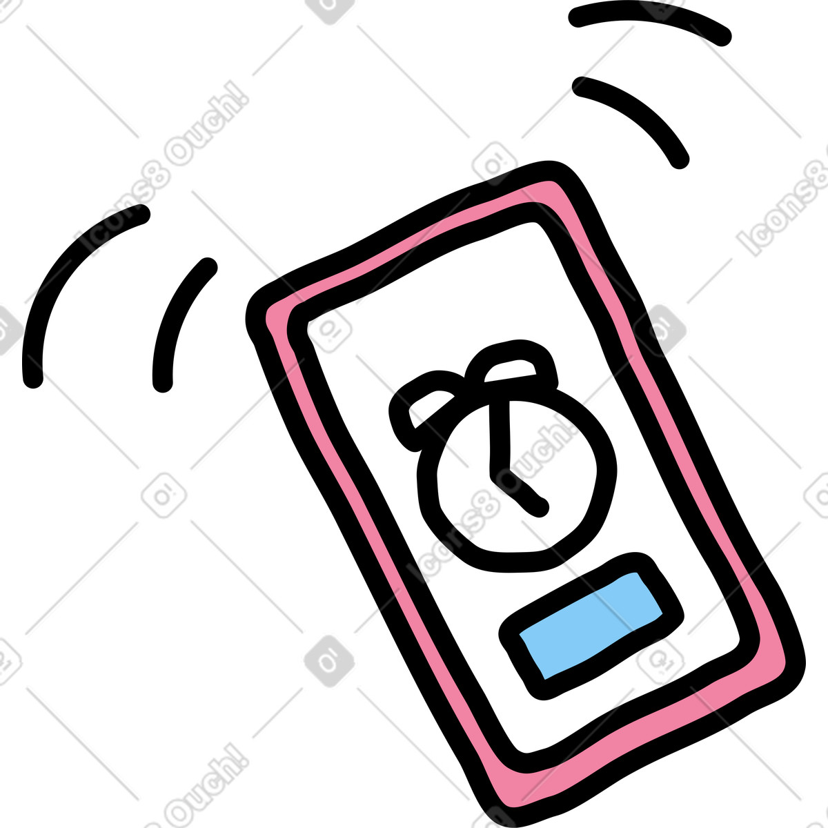 下载 Notes 风格的 闹钟响了 插画，支持 PNG、SVG 格式