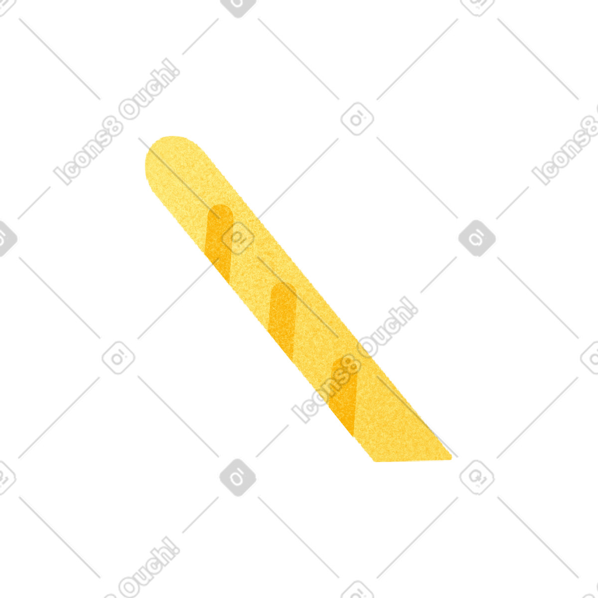 Ilustración Yellow french loaf en estilo Willowy a descargar en PNG y SVG
