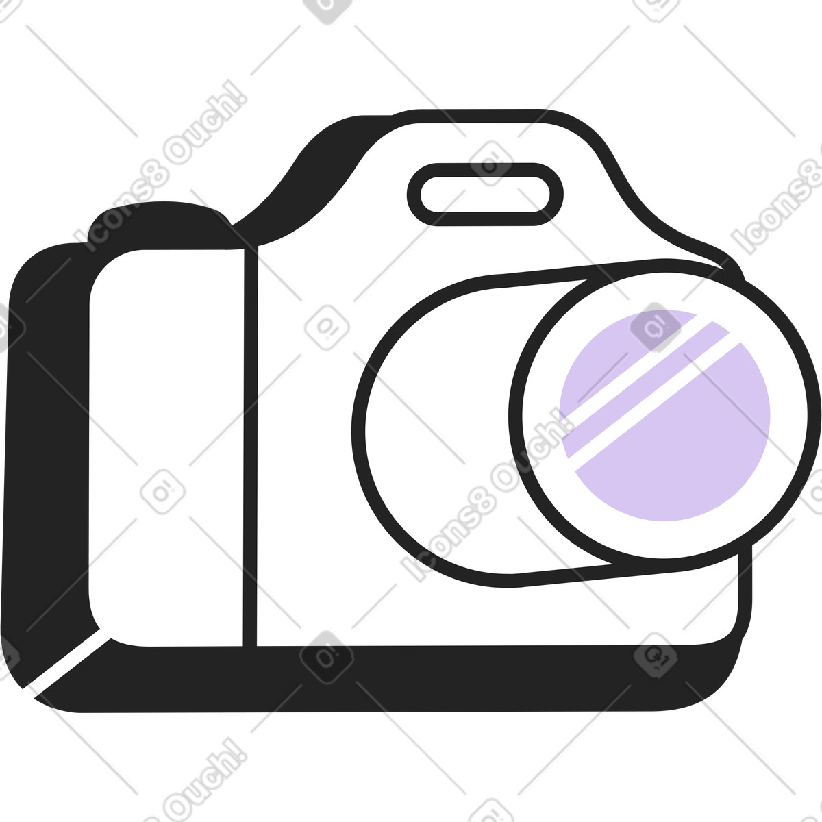 Camera illustration in Sammy Line style download in PNG, SVG