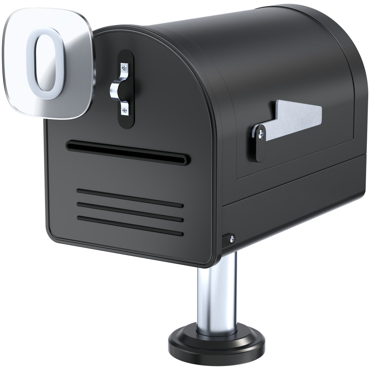 Иллюстрация Mailbox zero notifications symbolizing empty inbox and clean email management в стиле 3D Pro — скачать в форматах PNG, SVG