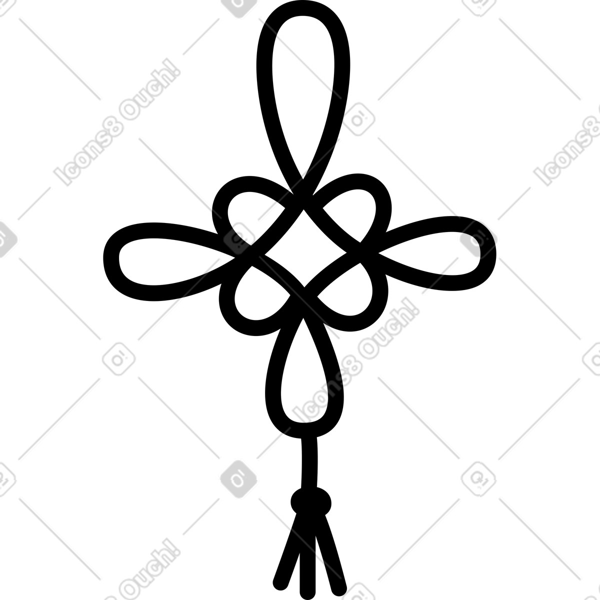 下载 Rocky 风格的 Chinese lucky knot 插画，支持 PNG、SVG 格式