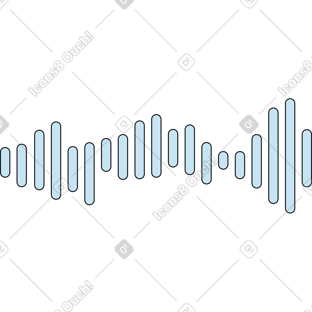 Kindy スタイルの サウンドライン のイラストをPNG、SVG形式でダウンロード