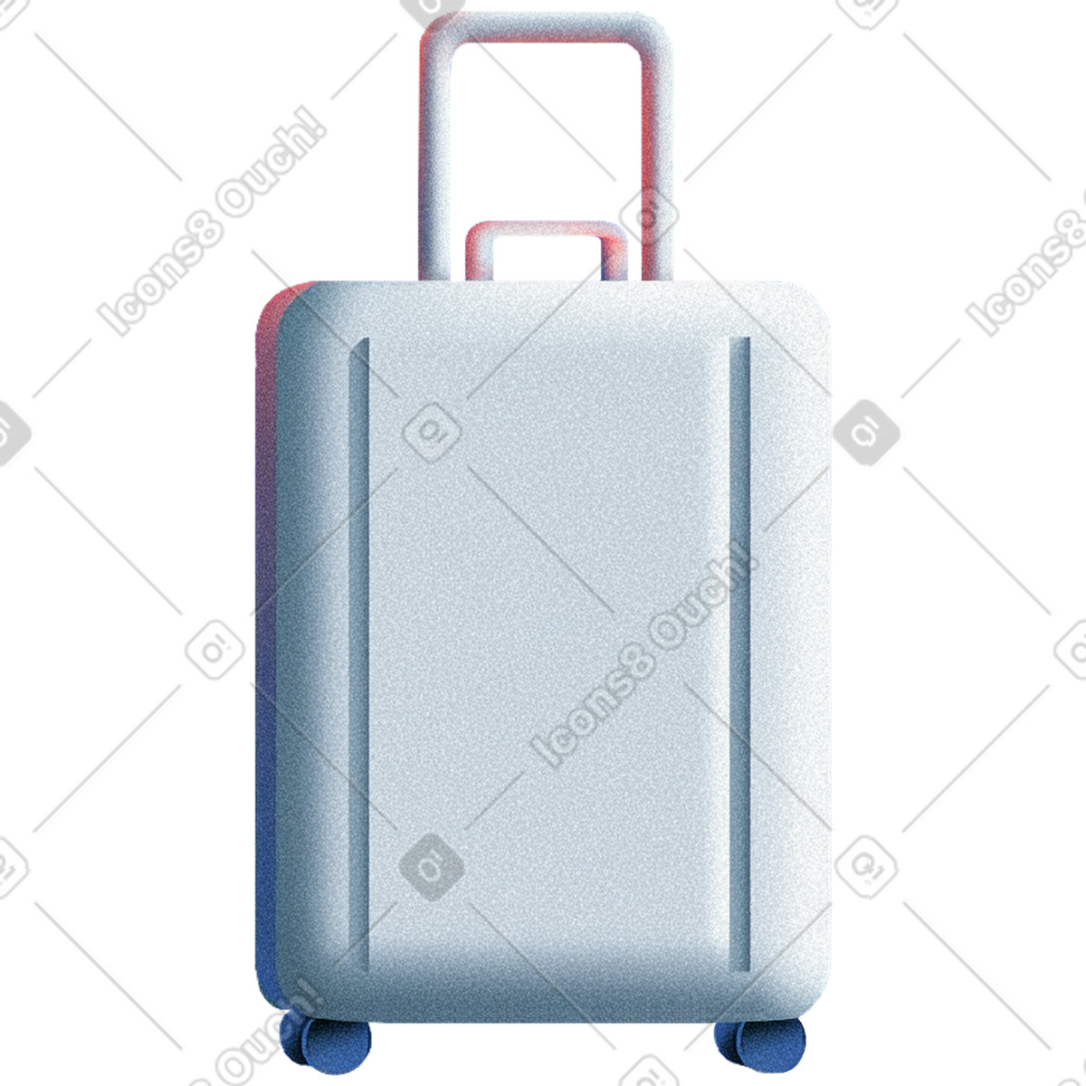 Travel suitcase illustration in Grainy style download in PNG, SVG