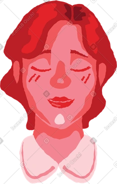 Woman's head with closed eyes PNG, SVG