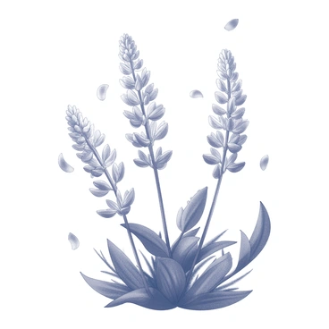 Lupine flower drawing