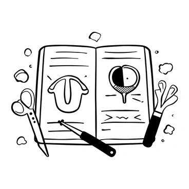 An open medical chart displayed on a flat surface, featuring labeled diagrams of the male anatomy related to circumcision. One diagram shows the penis with clear annotations indicating the foreskin, glans, and shaft. Another section contains a side view of the anatomical layers, including the skin and underlying tissues. Various medical instruments, such as scissors and forceps, are placed beside the chart. The background includes faint outlines of anatomical structures for context.