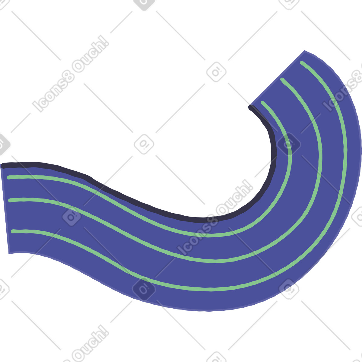 Braccio illustrazione in stile Stripy scarica in PNG, SVG