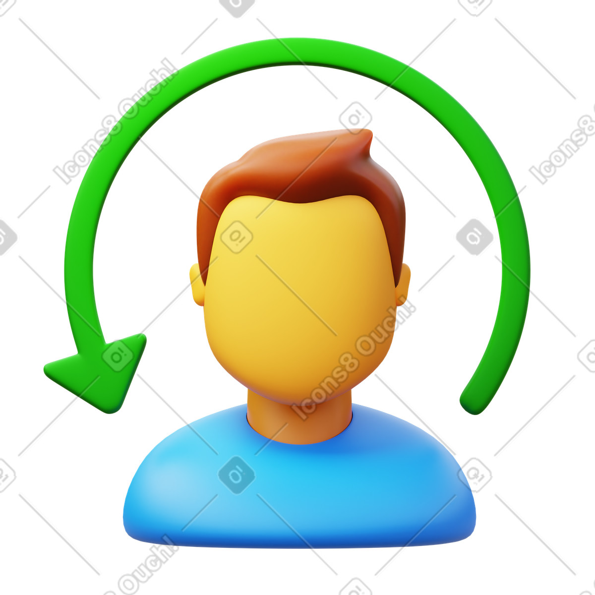 Ilustração de Change user em no estilo 3D Fluency para baixar em PNG, SVG