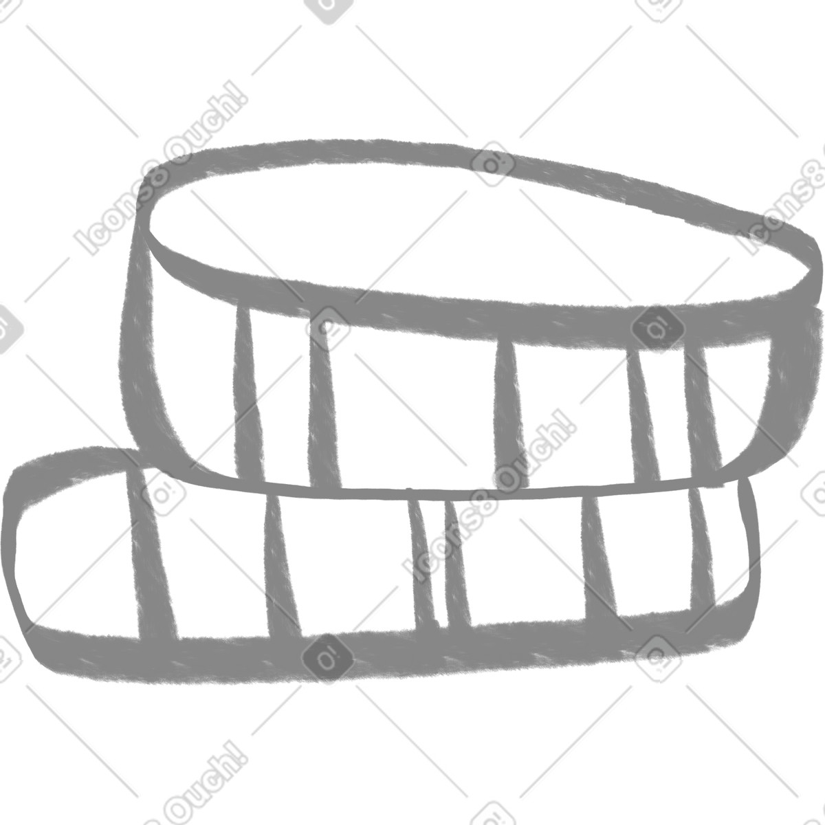Ilustración Dos monedas grises una encima de la otra en estilo Company a descargar en PNG y SVG