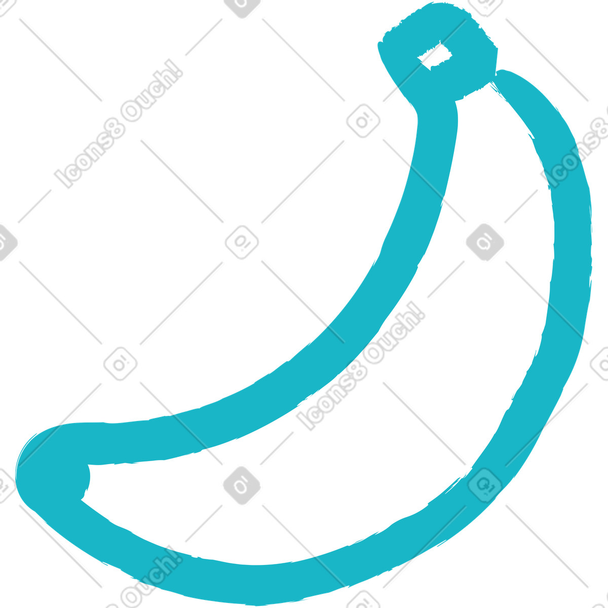Banana illustration in Lime style download in PNG, SVG