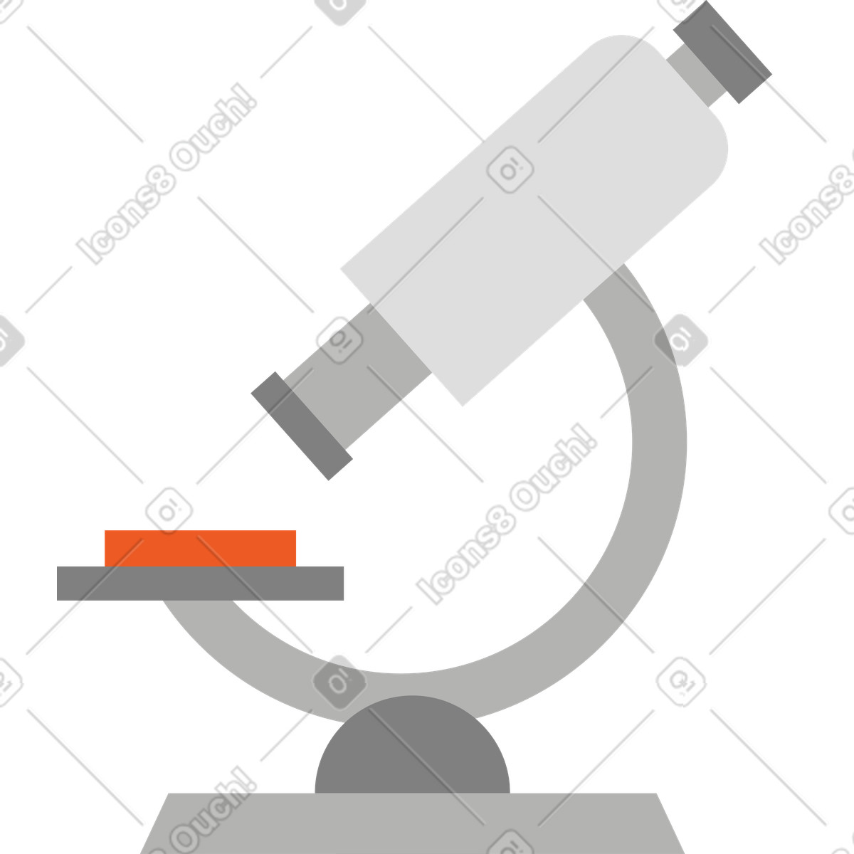 Microscope illustration in Tiny style download in PNG, SVG