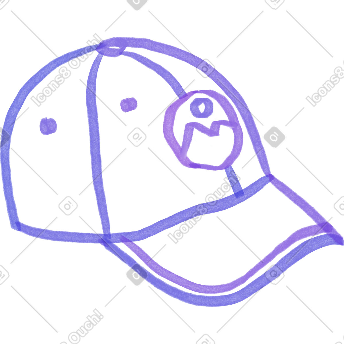 Cap illustrazione in stile Marker scarica in PNG, SVG