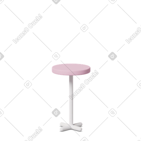 ホーム Casual life スタイルの 3D Pink table small のイラストをPNG、SVG形式でダウンロード