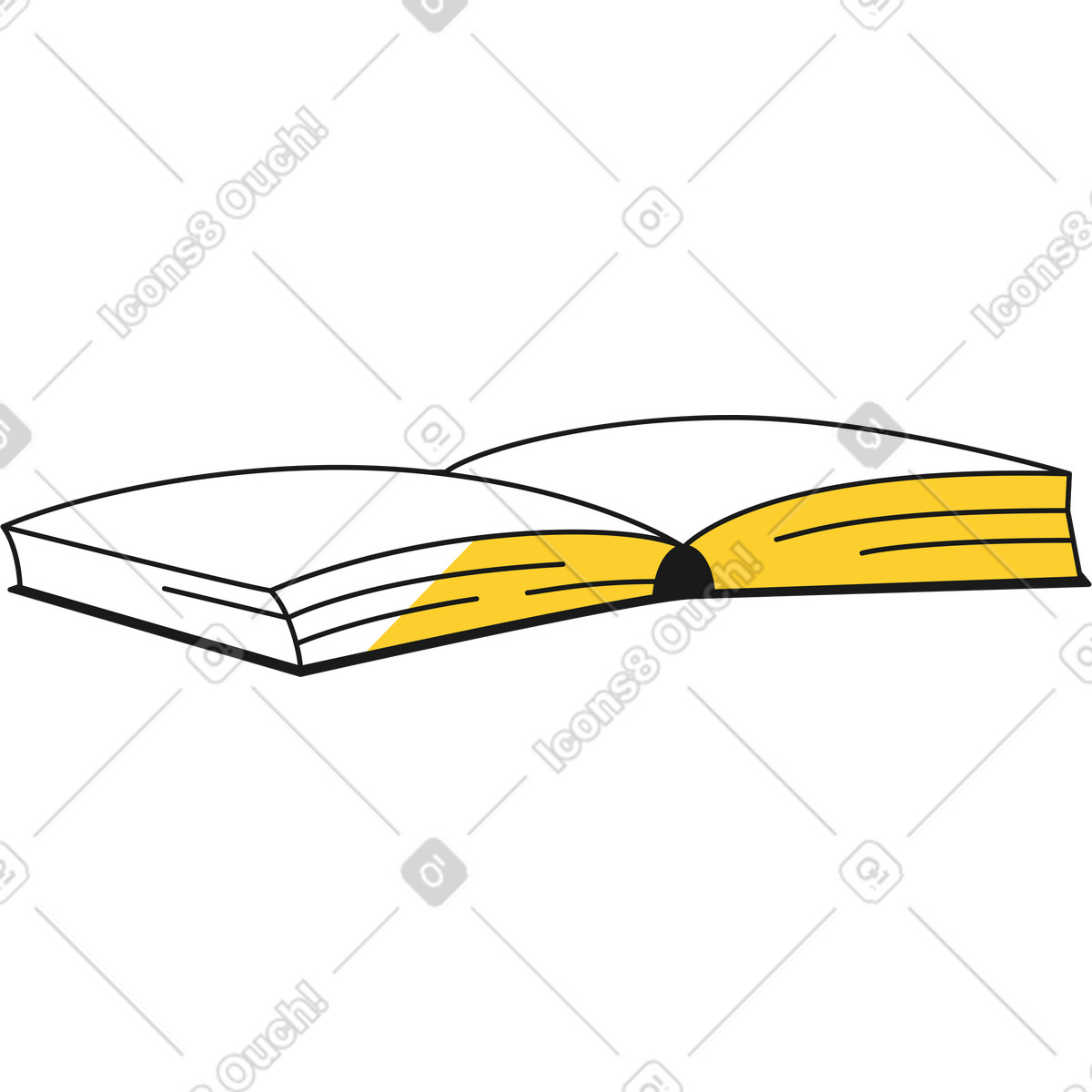 下载 Taxi 风格的 书打开 插画，支持 PNG、SVG 格式