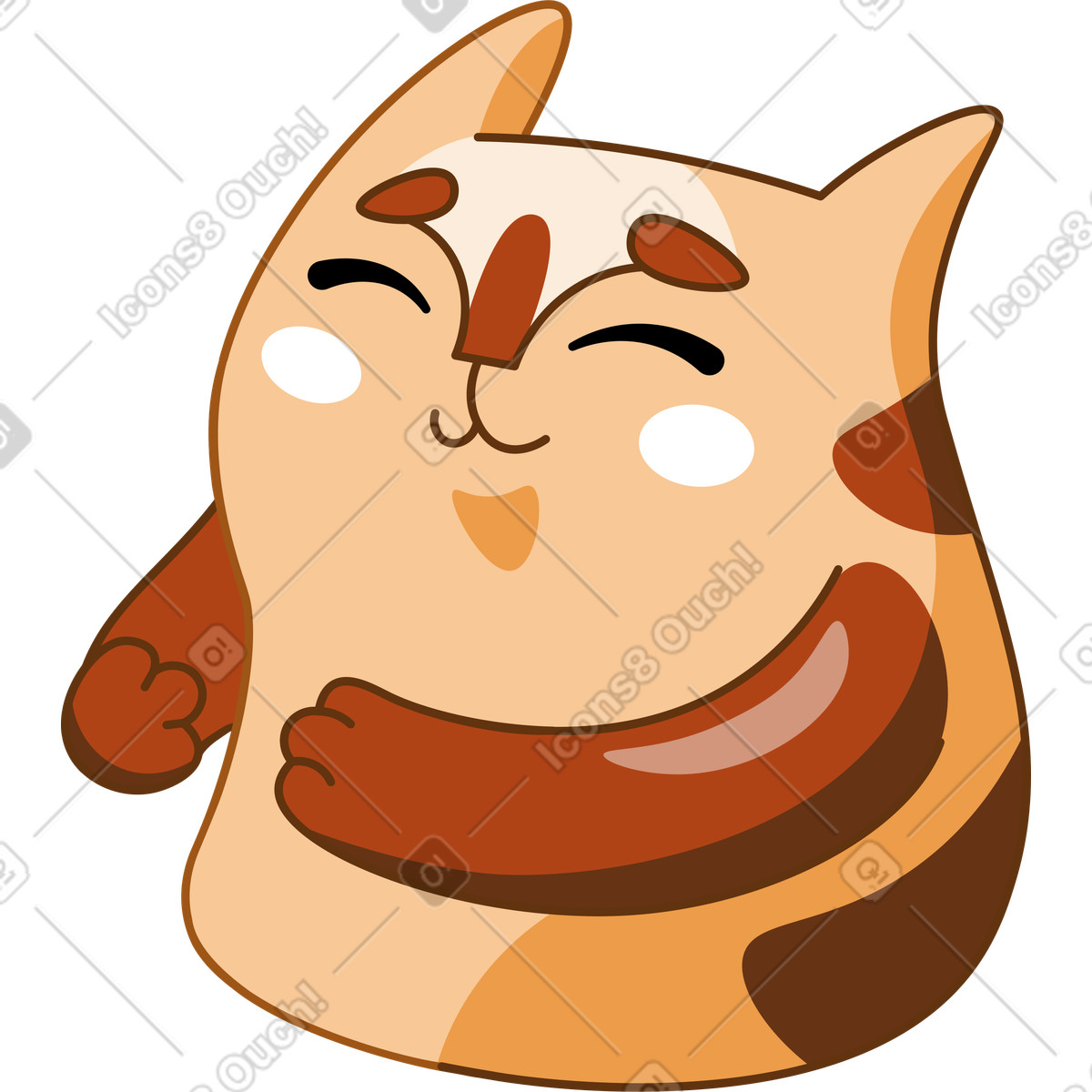 Иллюстрация Кошка в стиле Kitekat — скачать в форматах PNG, SVG