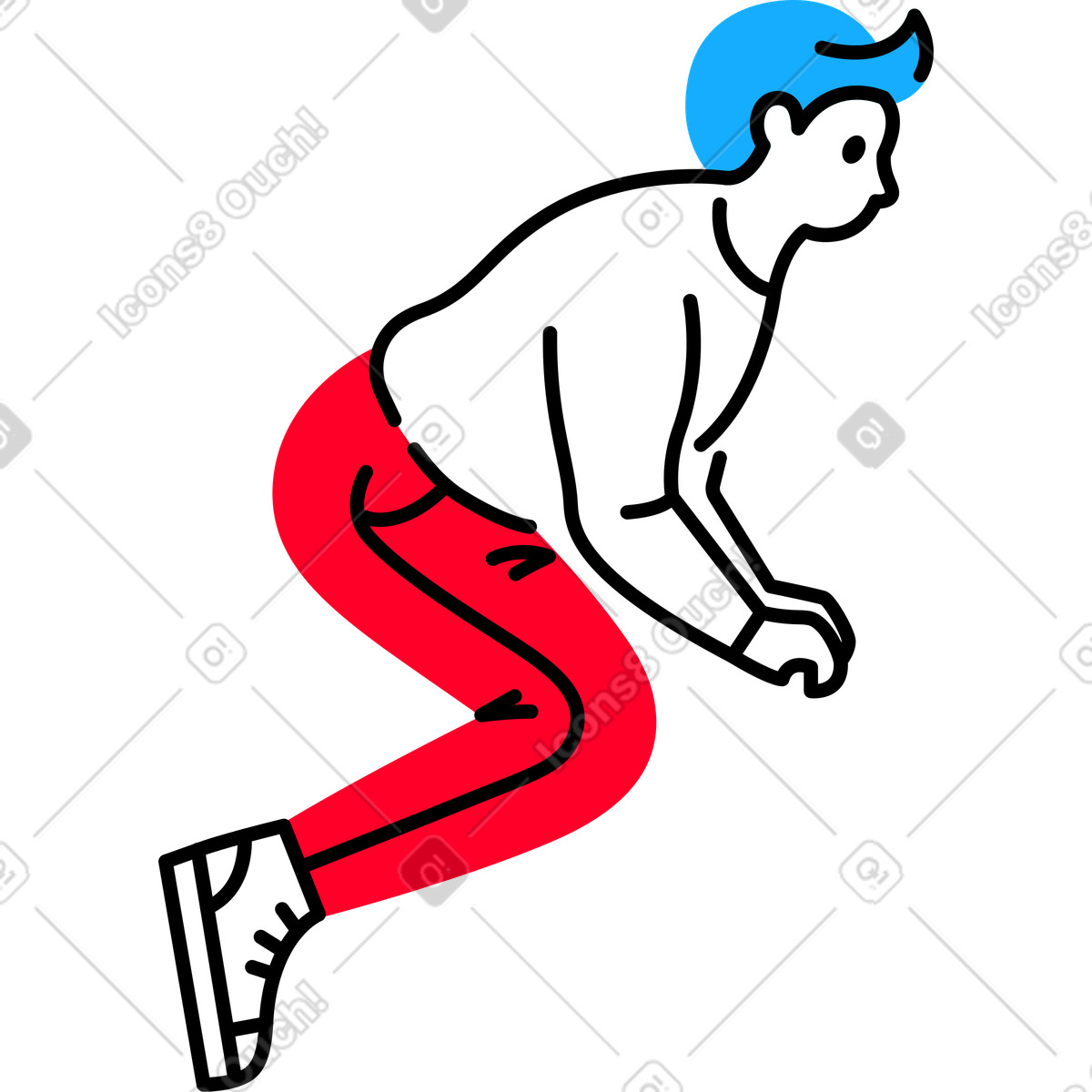 Uomo illustrazione in stile Transistor scarica in PNG, SVG