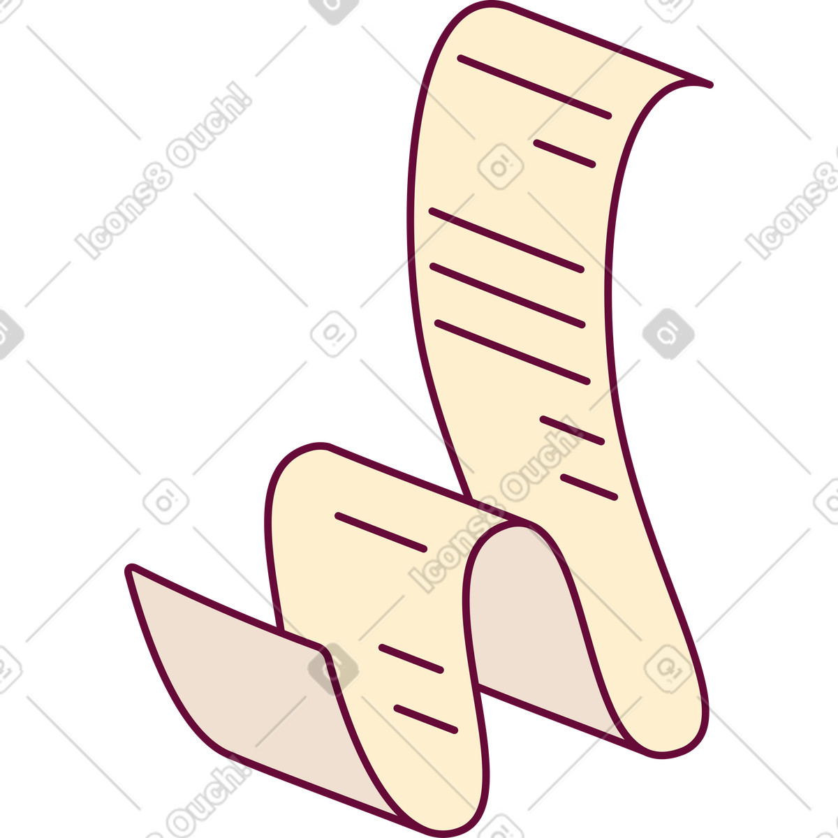 Иллюстрация Long paper with text в стиле Handy — скачать в форматах PNG, SVG