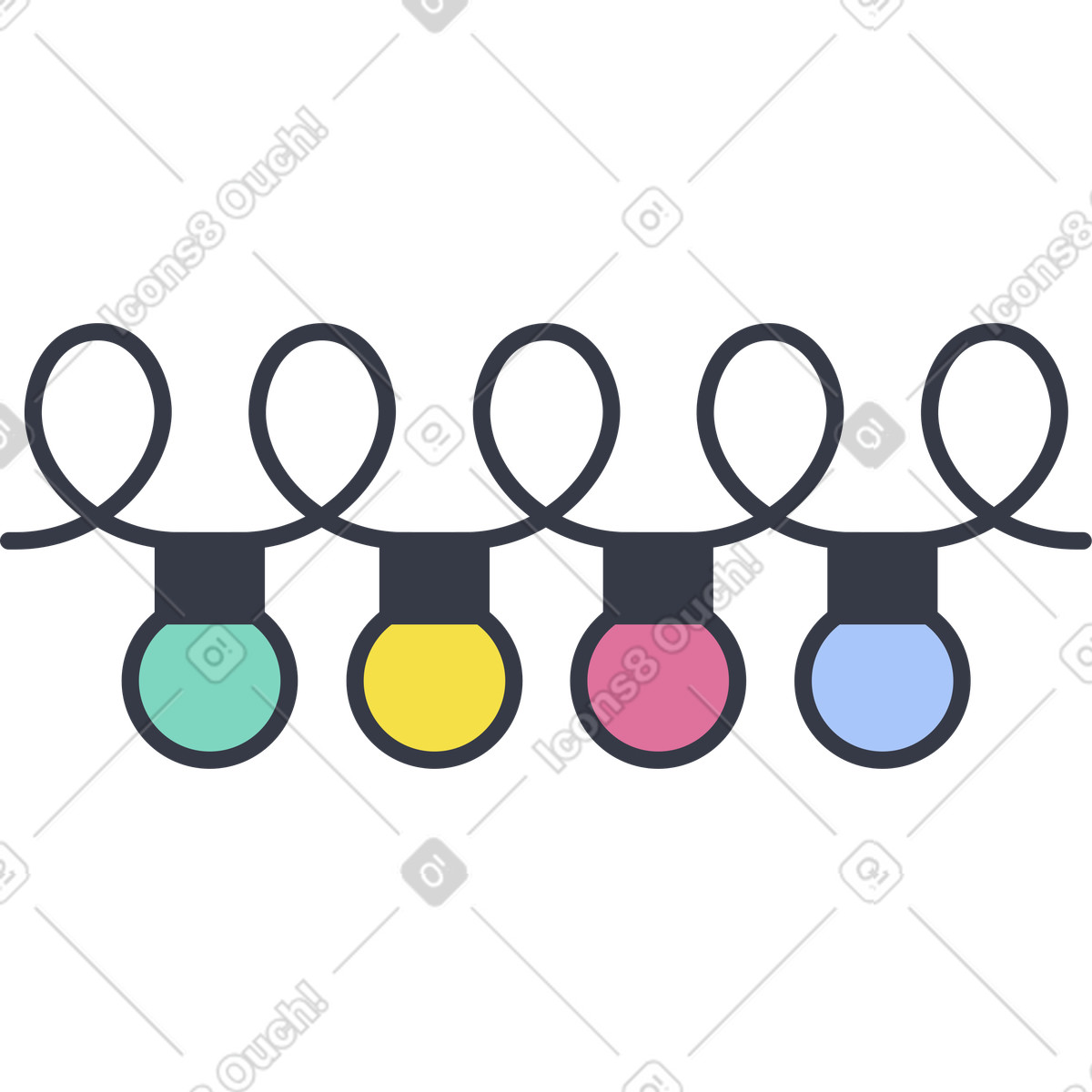 Illustration Lumières de noël dans le style Abstract à télécharger aux formats PNG, SVG