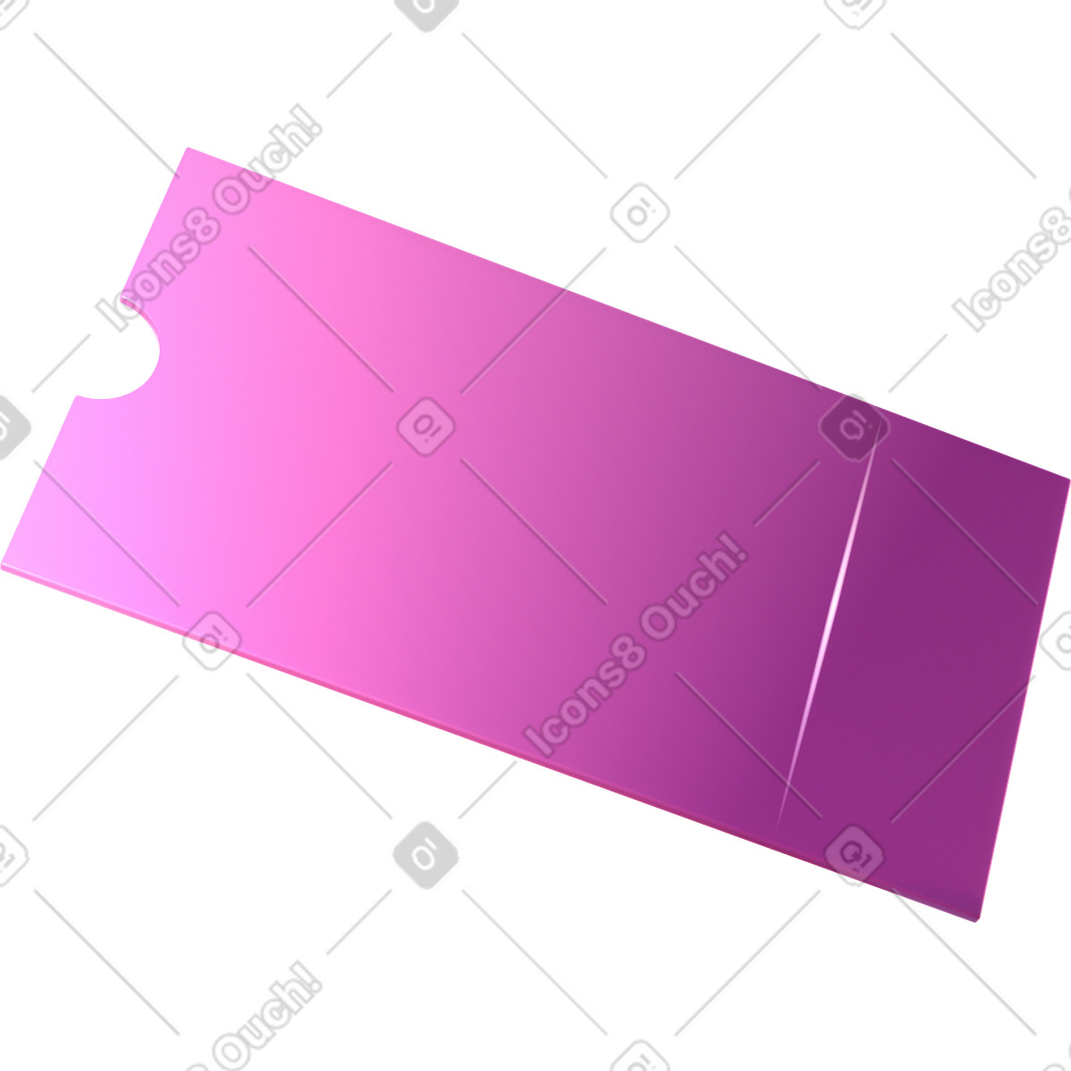 Gradient coupon illustration in PNG, SVG