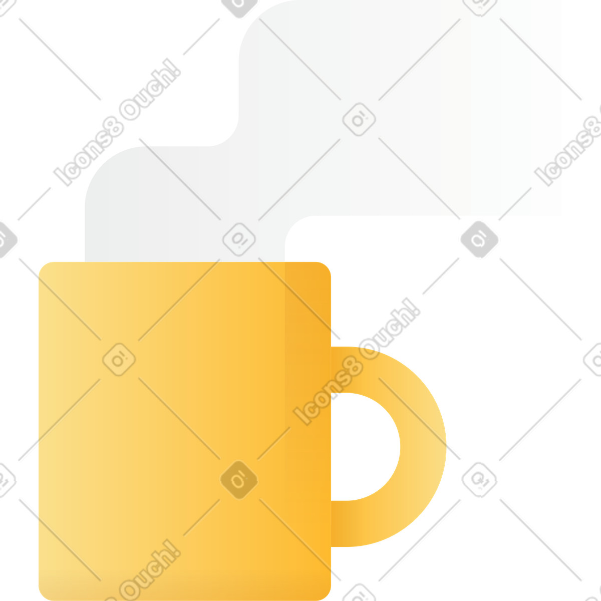 Ilustración Taza en estilo Hugo a descargar en PNG y SVG