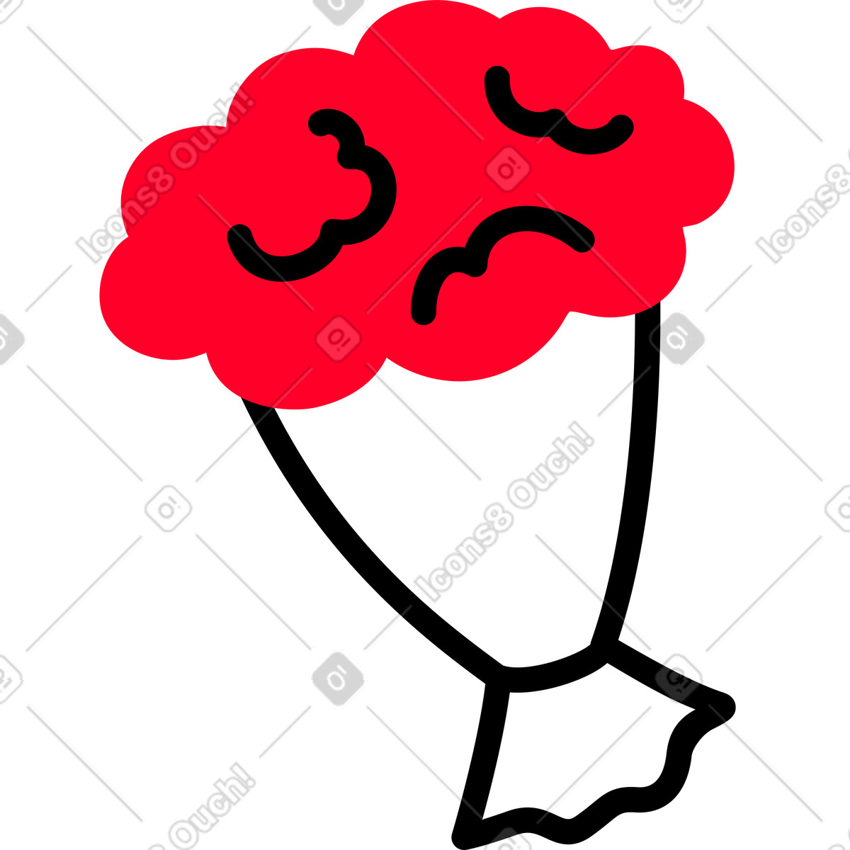 Ilustração de Bouquet of red flowers em no estilo Transistor para baixar em PNG, SVG