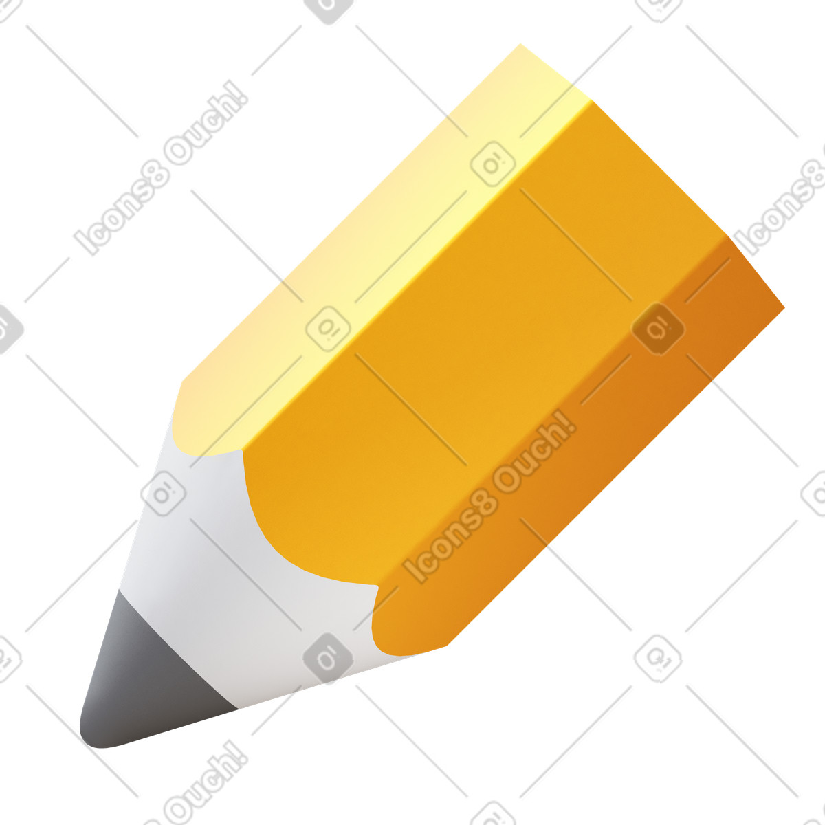 Pencil drawing illustrazione in stile 3D Fluency scarica in PNG, SVG