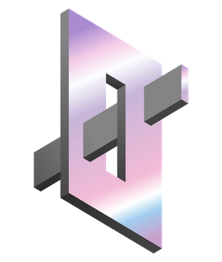 A geometric shape with a gradient effect - Illusion style illustration