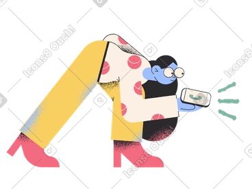 Woman on a voice call with someone PNG, SVG