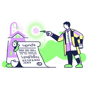 A scene depicting a visual duel between the “U.S. Constitution” and a “personified State of Maryland.” The U.S. Constitution is represented as an ancient scroll unfurling, with text clearly visible on it, surrounded by a glowing aura. Opposite stands the personified State of Maryland, depicted as a figure wearing a costume inspired by the Maryland state flag, with black and gold designs. The figure holds a large quill in one hand and points directly at the Constitution with the other hand. The background features a stylized representation of a courthouse and a historic building to add context to the duel.